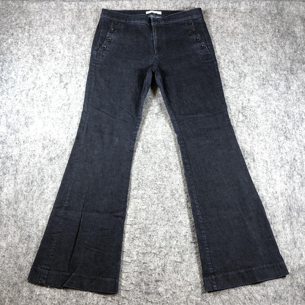 Banana Republic Flare Jeans Womens 30S Dark Wash Stretch Premium Denim